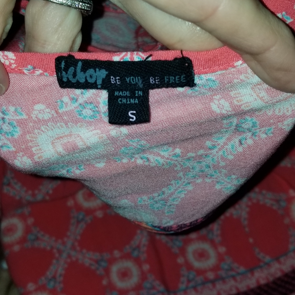 BeBop coral multicolor romper Small - Picture 2 of 7